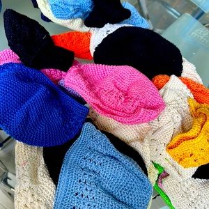 Brand new HUGE lot of kids knit beanie hats, all different colors- over 50 pcs
